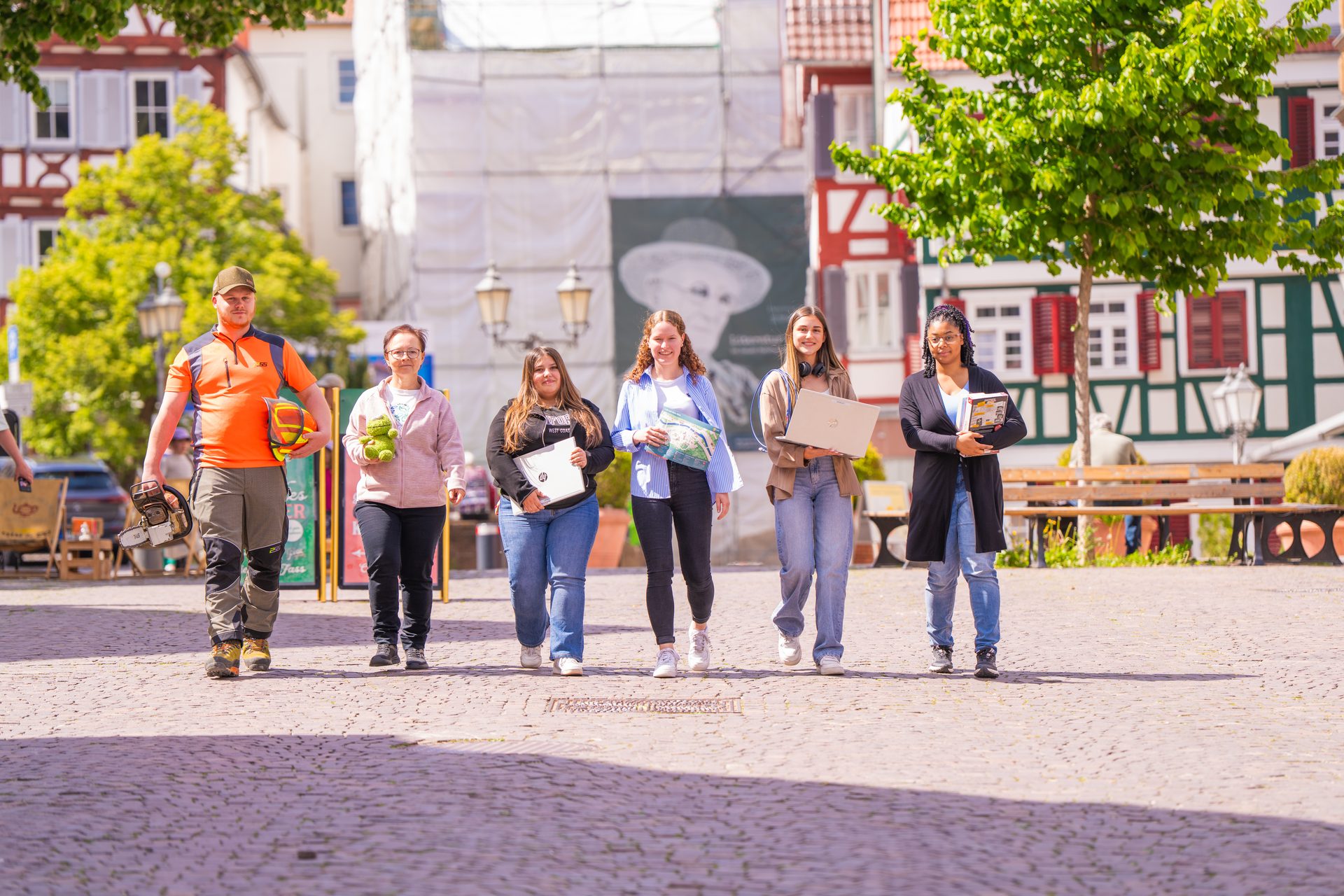 Die Auszubildenden der Stadtverwaltung Calw in der Altstadt