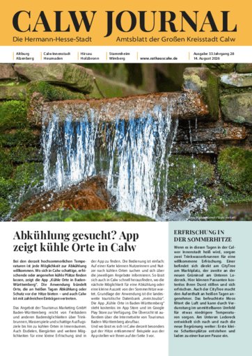 Titelseite Ausgabe 33/2026 des CalwJournals