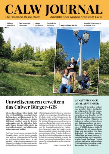 Titelseite Ausgabe 35/2026 des CalwJournals