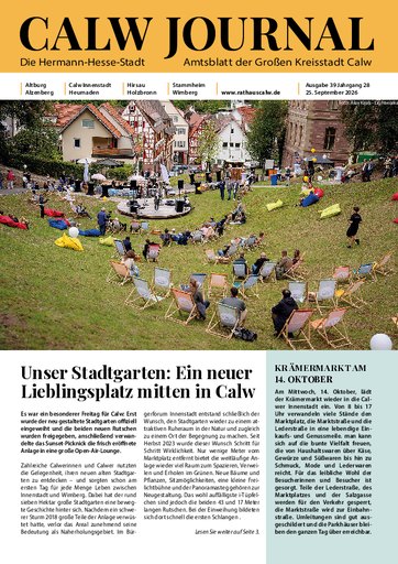 Titelseite Ausgabe 39/2026 des CalwJournals